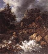 Waterfall in a Mountainous Northern Landscape af RUISDAEL, Jacob Isaackszon van